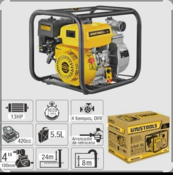 MOTOBOMBA A GASOLINA 4" 13HP (MOG004)