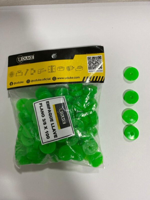 EMPAQUE ECONOMICO GRIFO SILICONADO VERDE (BOLSA X 100) (PRECIO X BOLSA)
