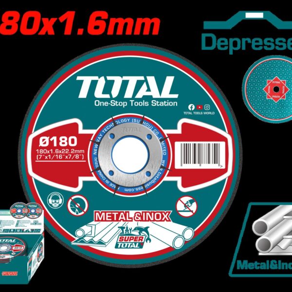 DISCO CORTE METAL/ACERO INOXIDABLE 7" SUPER TOTAL (TAC2161802)
