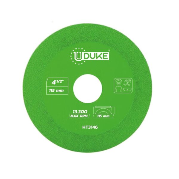 DISCO CORTE VIDRIO Y CERAMICA VERDE 4-1/2" UDUKE (HT3146)