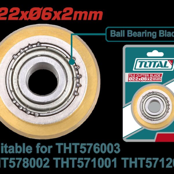 RODAJA CORTABALDOSA  CON BALINERA 22X06X2MM ADAPTABLE ( THT576003  THT578002 THT571001 THT571201) SUPER TOTAL (THT576003B)