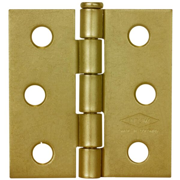 BISAGRA NUDO CABEZA PLANA DORADA INDUMA 3X3 C-16 X12 PARES (PUERTA) (T1106-0061)