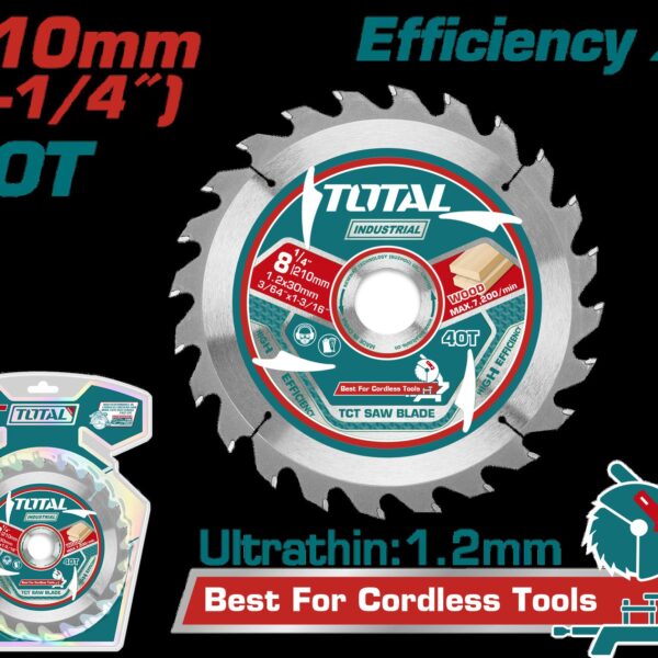 DISCO CORTE MADERA 8-1/4" INDUSTRIAL TOTAL (TAC2332103)
