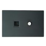 Toma Telefono + Toma TV Terra Negro Uduke (V6-036)