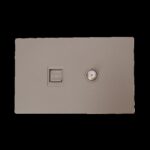 Toma Telefono + Toma TV Terra Gris Uduke (V8-036)