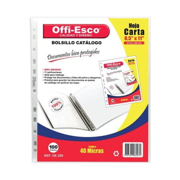BOLSILLO CATALOGO CARTA OE-200 40M X100 REF: BD008