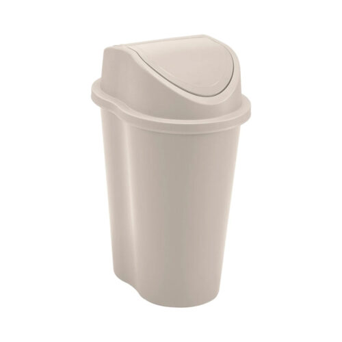 PAPELERA STYLE TAPA VAIVEN 5L TAUPE RIMAX (8776)p ref:17299