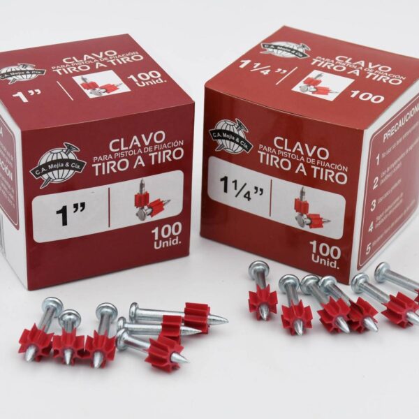 CLAVO PARA FIJACION TIRO A TIRO 1" X 100 UNDS CA MEJIA (5256C00001)