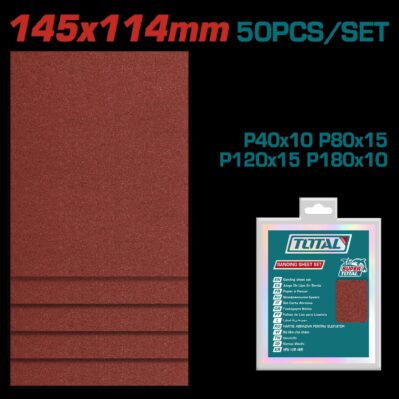 JUEGO DE HOJAS DE LIJA DE PALMA X 50 PZS (145X114MM)  TOTAL (TAC749141121)