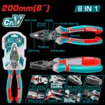 ALICATE 8 " MULTIFUNCIONAL INDUSTRIAL CROMO VANADIUM TOTAL (THTMF186)
