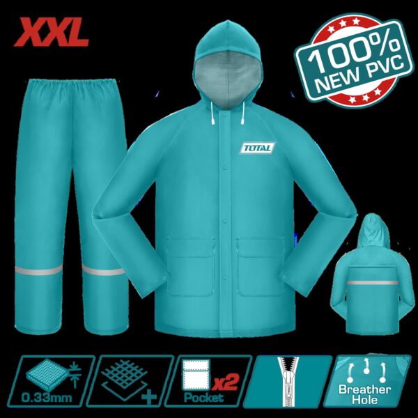 IMPERMEABLE PARA MOTO INDUSTRIAL TALLA XXL TOTAL (THTRS031.XXL)