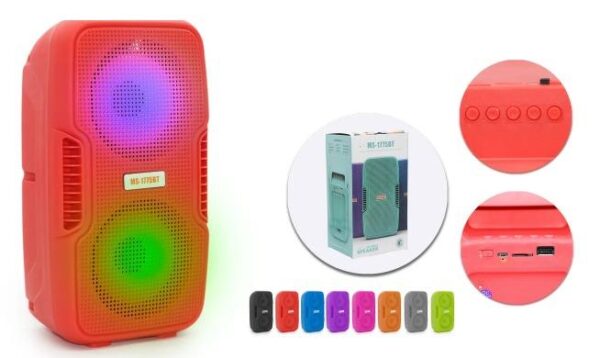 PARLANTE CABINA 4 PUL (BLUETOOTH-ENTRADA USB-MICRO SD-PUERTO DE CARGA TIPO V8) (MS-1775BT)