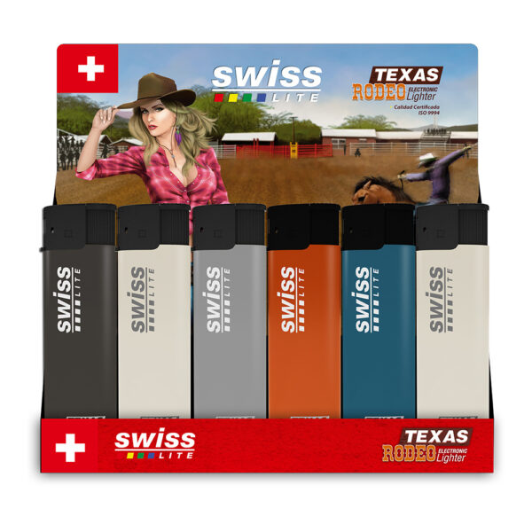 ENCENDEDOR SWISSLITE GRANDE SOLIDO ELECTRONICO RODEO TEXAS REF:19110