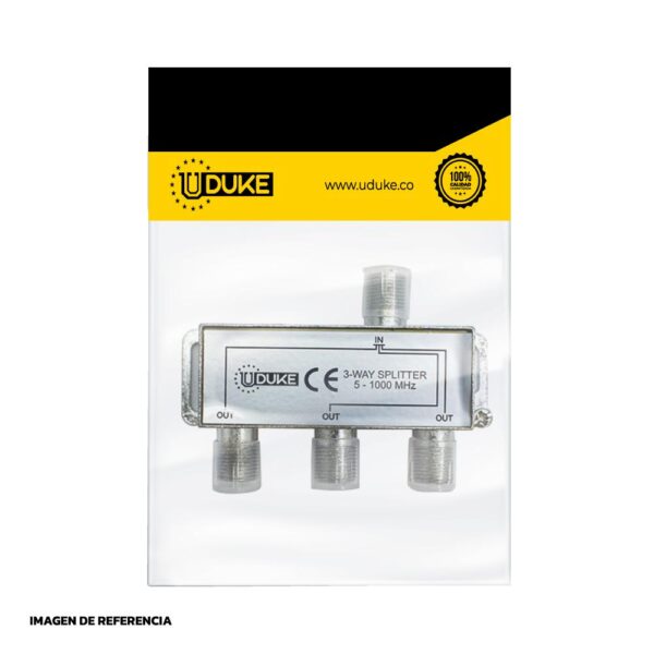 SPLITTER TV FINO X 3 SALIDAS (ESPLITER) PQT X 1 UDUKE REF:774K