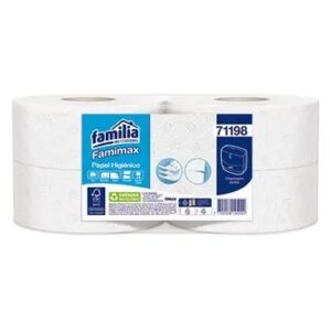 PAPEL HIGIENICO JUMBO FAMIMAX FSC BLANCO TH X 4 ROLLOS X 95 MTS