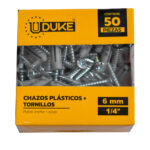 CHAZO PLASTICO CON TORNILLO 1/4 X 50UNDS (HT1238) REF:13604
