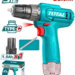 TALADRO INALAMBRICO 1/32/3/8" 12V 20NM INCLUYE 1 BATERIA 1.5AH, 1 PUNTA DESTORNILLADOR CARGA TIPO C SUPER TOTAL(TDLI12456)
