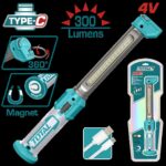 LAMPARA DE TRABAJO 300 LUMENES RECARGABLE SUPER TOTAL (TWLI043006)