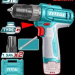TALADRO INALAMBRICO 3/8" 12V 20NM INCLUYE 2 BATERIAS 1.5 AH SUPER TOTAL (TDLI12206)