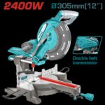SIERRA ACOLILLADORA INGLETEADORA TELESCOPICA 12" 2400W  SUPER TOTAL INDUSTRIAL  SUPER TOTAL (UTS42183057)