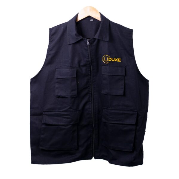 CHALECO TALLA M BORDADO CON CIERRE Y BOLSILLOS NEGRO UDUKE (19)