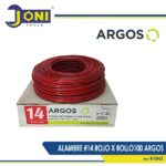 ALAMBRE #14 ROJO ARGOS X100 mts REF: R1042
