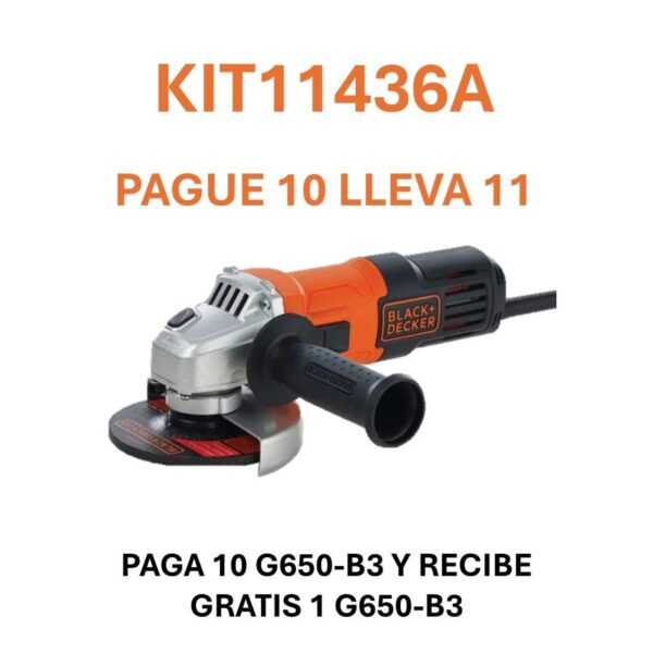 PULIDORA BLACK & DECKER 4 1/2 650W (G650-B3) (PAGUE 10 LLEVE 11)