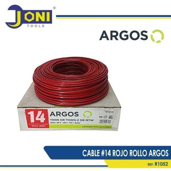 CABLE #14 ROJO ROLLO ARGOS X100 mts REF: R1052