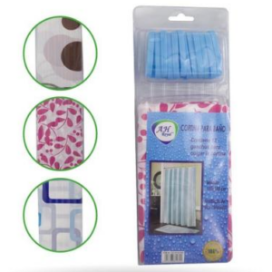 CORTINA PARA BAÑO CON GANCHOS 180 X 180 CMS GRUESA AH ROYAL (PAC30130) Item: 22444