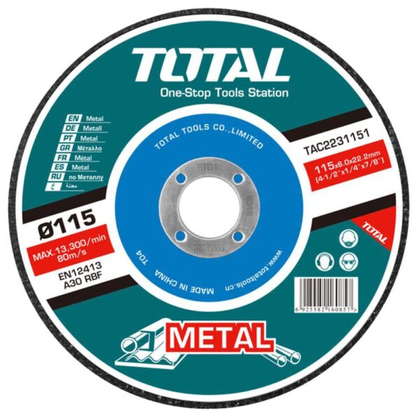 DISCO PULIR METAL 4 1/2" TOTAL (TAC2231151) Item: 15147