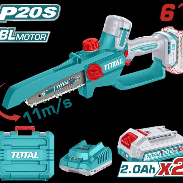 SIERRA MINI INALAMBRICA 6"  20V INDUSTRIAL INCLUYE 2  BATERIA 2.0AH  Y CARGADOR  TOTAL (UTGSLI20662)