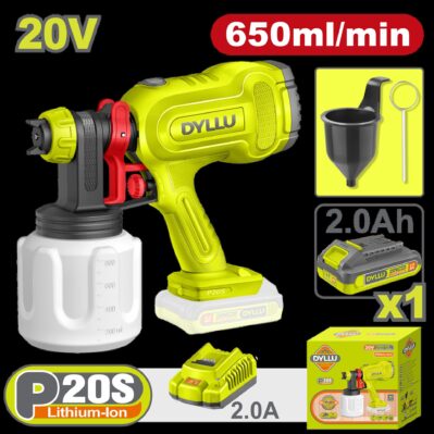PISTOLA PINTAR INALAMBRICA 650ML 20V DYLLU (UDTSU30664)