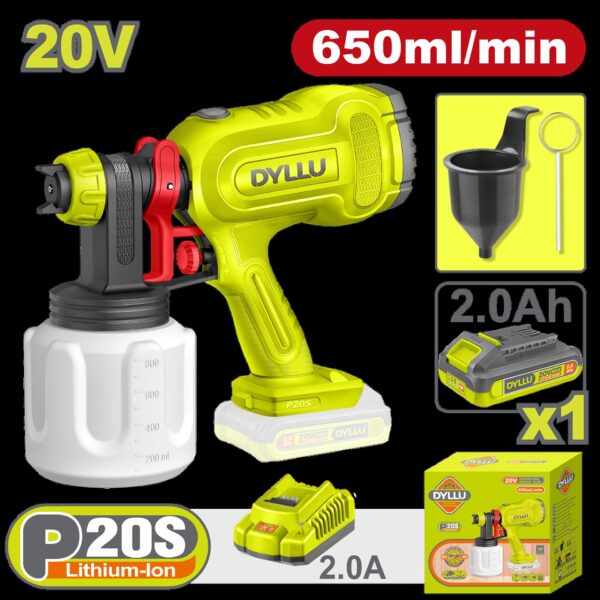 PISTOLA PINTAR INALAMBRICA 800ML 20V DYLLU (UDTSU30664)