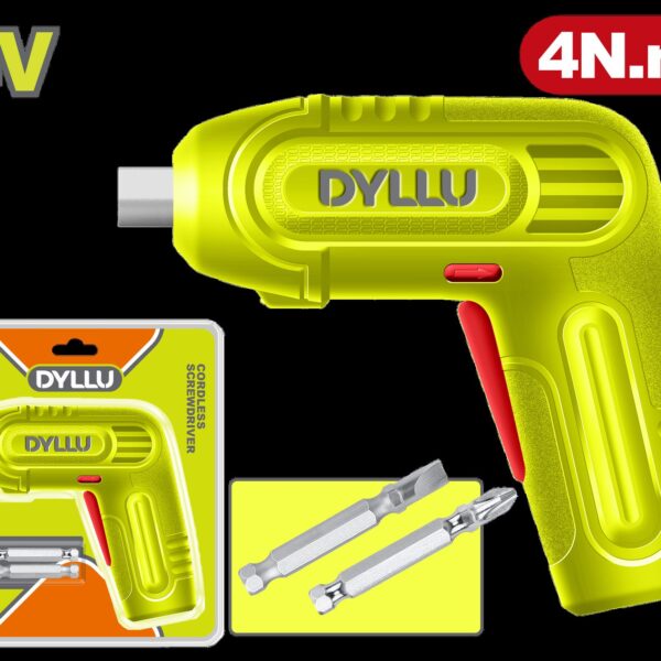 ATORNILLADOR INALAMBRICO 4V  4NM INCLUYE DOS PUNTA TALADRO DYLLU (DTCV4628)