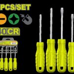 JUEGO DESTORNILLADORES X 4 PZS 1/4X4" PUNTA IMANTADA DYLLU (DTSS2204)