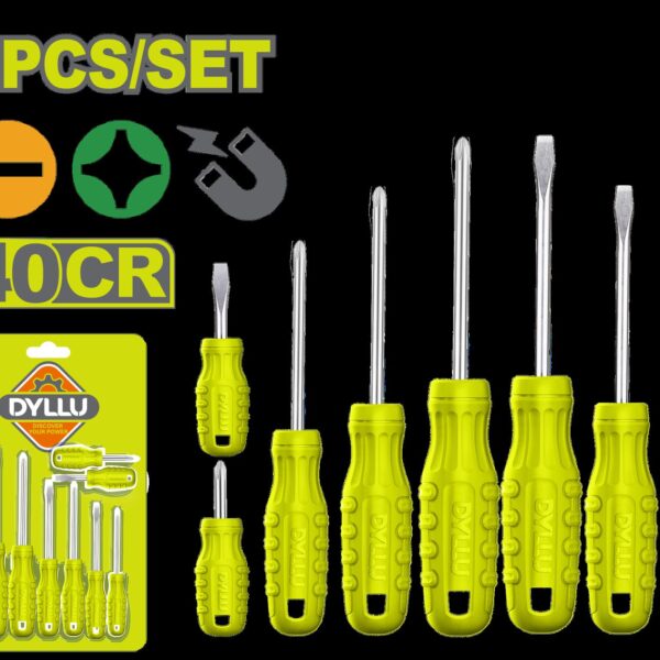 JUEGO DESTORNILLADORES X 8 PZS PUNTA IMANTADA DYLLU (DTSS2408)