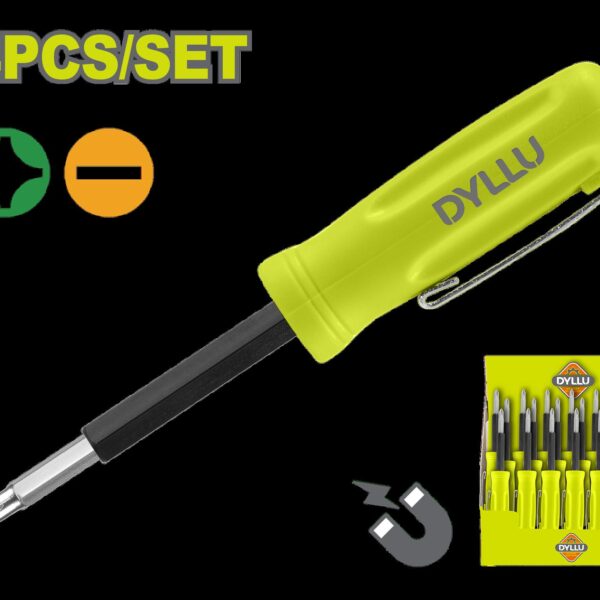 DESTORNILLADOR  PUNTA INTERCAMBIABLE IMANTADA TIPO LAPICERO DYLLU (DTSS2J04)