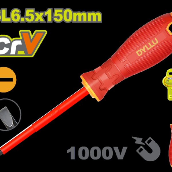 DESTORNILLADOR (-)  6" AISLADO 1000V DYLLU (DTSD7266)