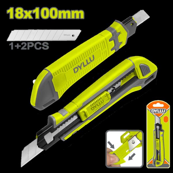 BISTURI 18X100MM CAUCHO CON 3 REPUESTOS DYLLU (DTSK8618)