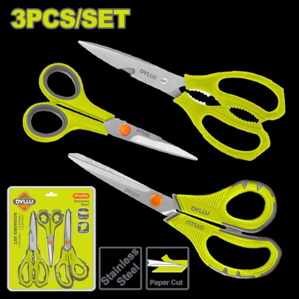 JUEGO DE TIJERAS X 3 PZS  DYLLU (DTSX4603)