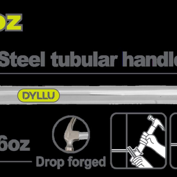 MARTILLO 16OZ  MANGO  DE ACERO DYLLU (DTHM336G)