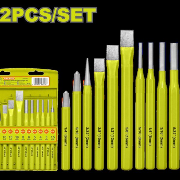 JUEGO DE CINCEL Y PUNZÓN  X 12 PZS DYLLU (DTCC8312)