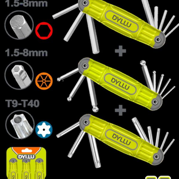 JUEGO DE LLAVES TORX-ALEM X 3 PZS DYLLU (DTHK4203)