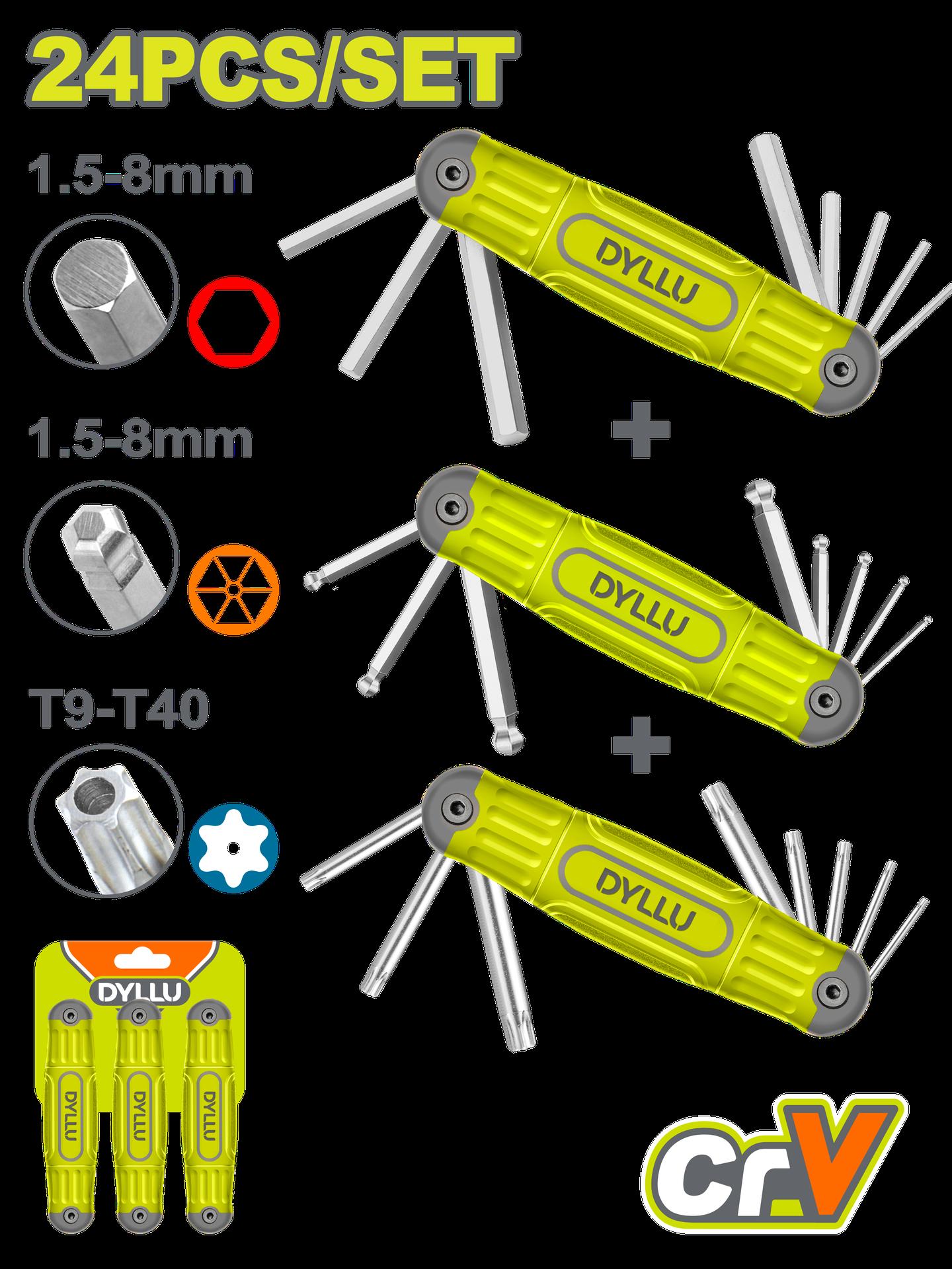 JUEGO DE LLAVES TORX-ALEM X 3 PZS DYLLU (DTHK4203)