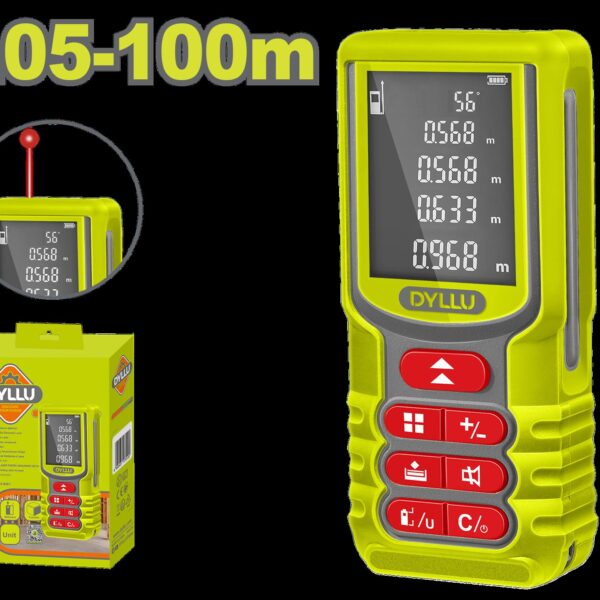 MEDIDOR DE DISTANCIA LASER 100M LUZ ROJA DYLLU (DTDL1520)