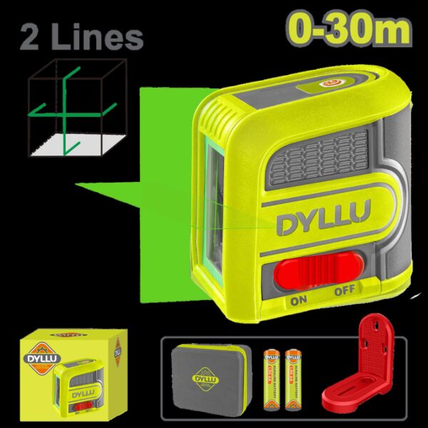 NIVEL LÁSER 0-30M LUZ VERDE DYLLU (DTLE2M03)