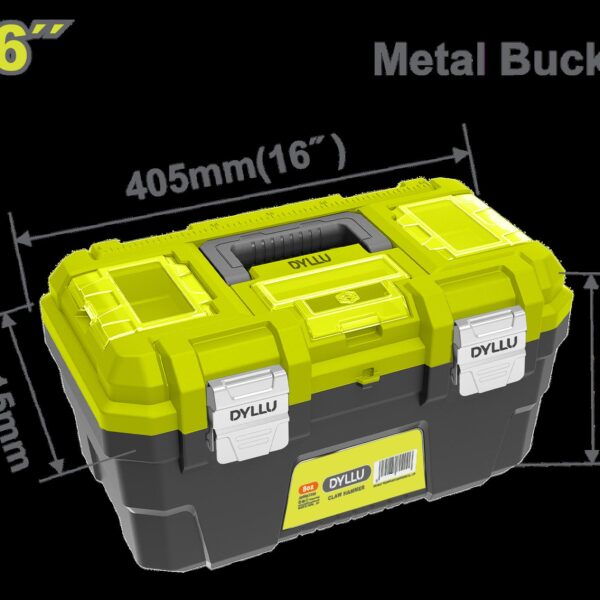 CAJA DE HERRAMIENTA 16" PLÁSTICA CIERRE METALICO  DYLLU (DTTB3316)