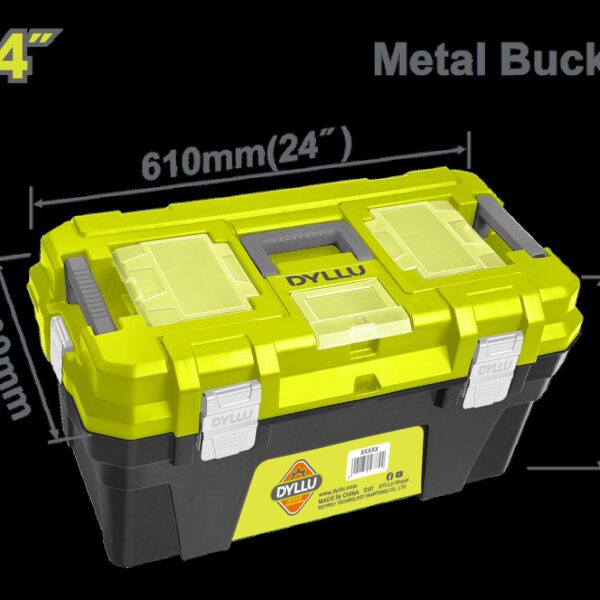 CAJA DE HERRAMIENTA 24" PLÁSTICA CIERRE METALICO DYLLU (DTTB3324)
