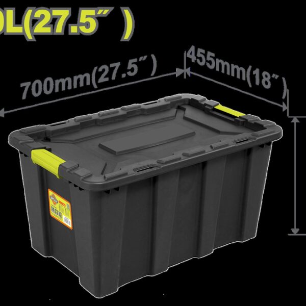 CAJA DE ALMACENAJE  PLÁSTICA 23" 80L DYLLU (DTTB3380)