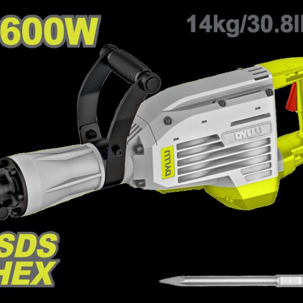 DEMOLEDOR SDS HEX 1600W 45 JOULES INDUSTRIAL DYLLU (UDTDB1D80)